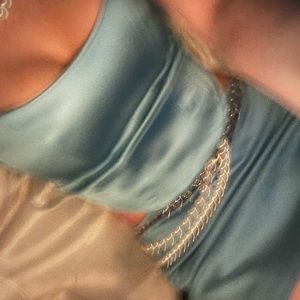 Aritzia Cinderella blue skirt set